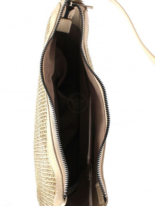 Сумка женская иск/кожа+текстиль DJ-СМ 7433-OATMEAL BEIGE, 1отд, плечевой ремень, бежевый SALE 263870 - Adelia фото 7