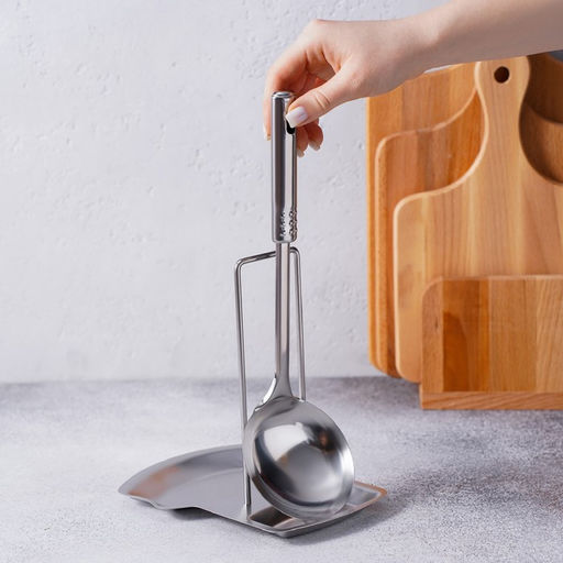 Подставка для крышки и ложки, 19.5×16 см, нержавеющая сталь