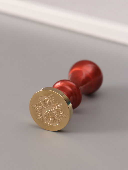 Печать для сургуча с пластиковой ручкой «Буква S на вензеле», 2.5×2.5×6.3 см