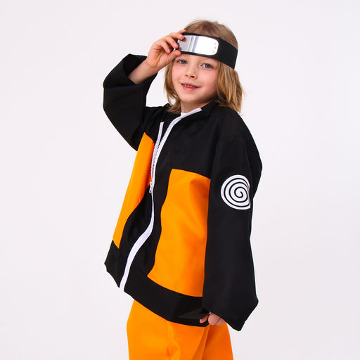 Карнавальный костюм «Ниндзя»: куртка, штаны, повязка, кунаи, рост 134–146 см