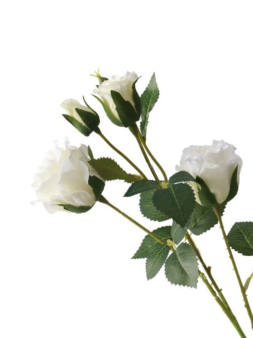 Цветы искусственные "Роза Августина галант" d-6 см 55 см, белый