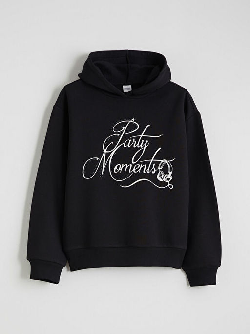 Kap??onlu K?z ?ocuk Kal?n Sweatshirt