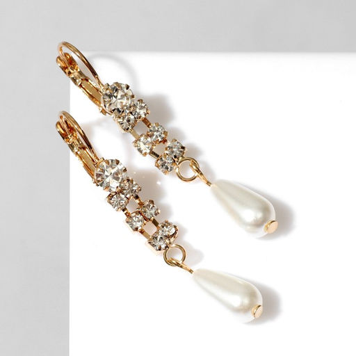 Серьги с жемчугом Колосок капля, цвет МИКС - Queen fair фото 2