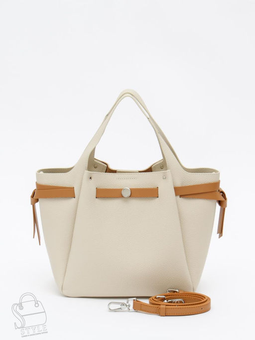 Сумка женская кожаная 52982OS off white Polina&Eiterou в Новосибирске  фото 2