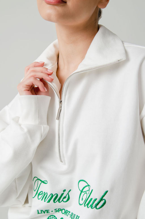 Арт. 1-5138 Свитшот женский полузамок 44-50 (4 шт) Цвет:молочный - Калинка фото 7