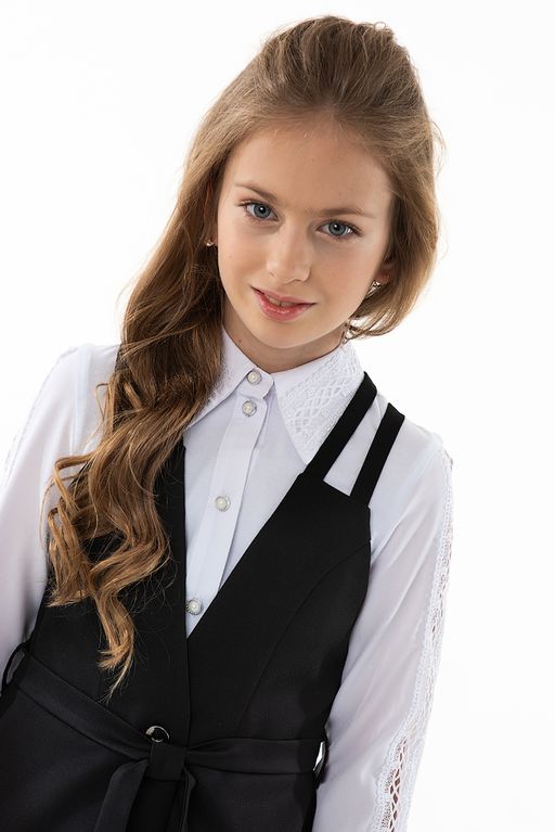 Школьный жилет для девочки Mooriposh, модель 1114