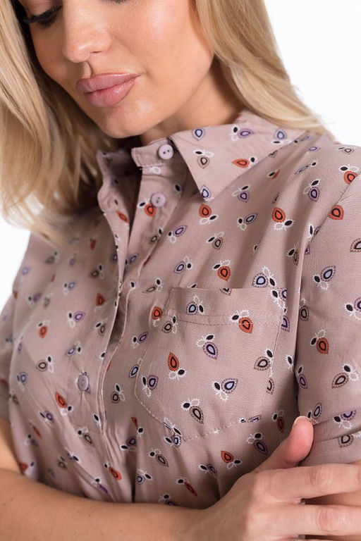 Рубашка М31756в бежевый - Елена фото 6