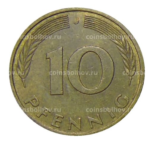 Монета 10 пфеннигов 1984 года J Германия