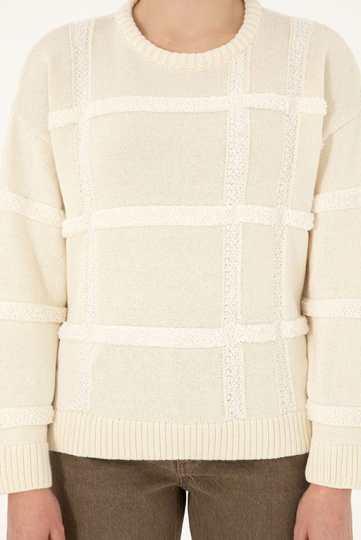 Женский кремовый свитер с круглым вырезом Неожиданная скидка в корзине - U.s. polo assn фото 6