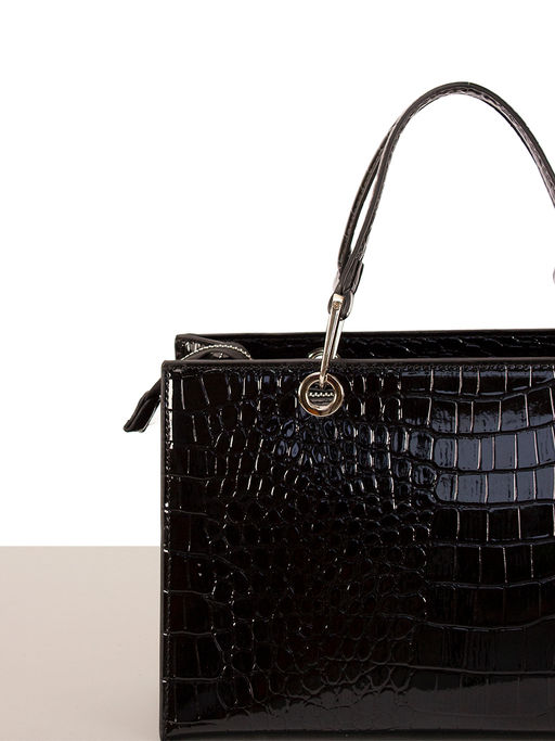 LACCOMA сумка WJ202339-черный эко кожа хлопок фото 7