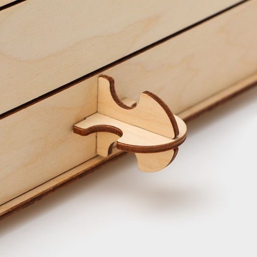 Хлебница деревянная, 26×26×15 см, бежевая