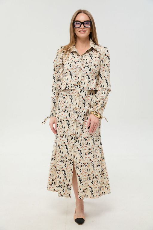 Платье NIKVA н944-11 песочный мультиколор  фото 7