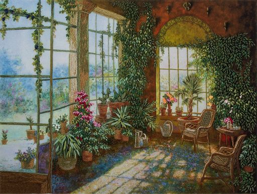 Набор для вышивания PANNA Живая картина JK-2029 Зимний сад 29.5 х 22 см