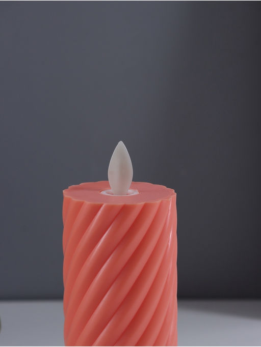 Светодиодная свеча, ночник LED RISALUX «Свидание», 3×AG13, оранжевый, 5×5×11 см