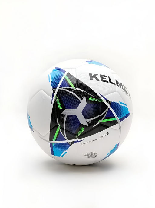 Мяч футбольный KELME Leather Football (18.2) (32 Panels) (White/Light Blue)