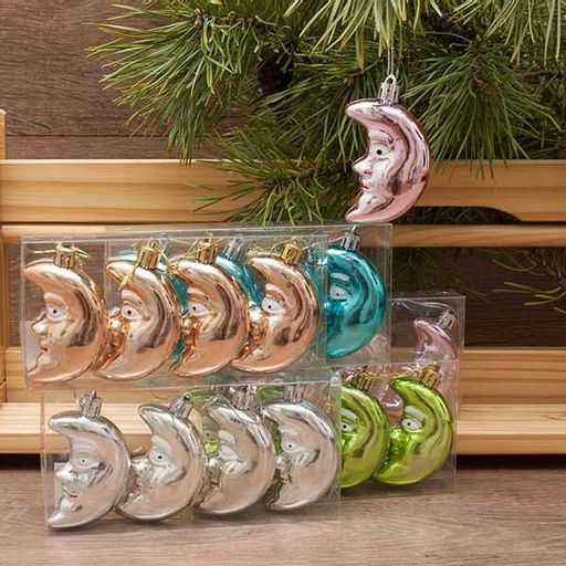 Набор украшений "Месяц" 4шт., 8см (6ADC4-А105/4Н) в разных пачках - разные цвета