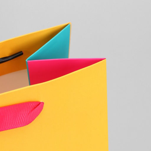 Цена за 2 шт. Пакет подарочный трёхцветный, упаковка, «Жёлтый-розовый-голубой», MS 18×23×10 см