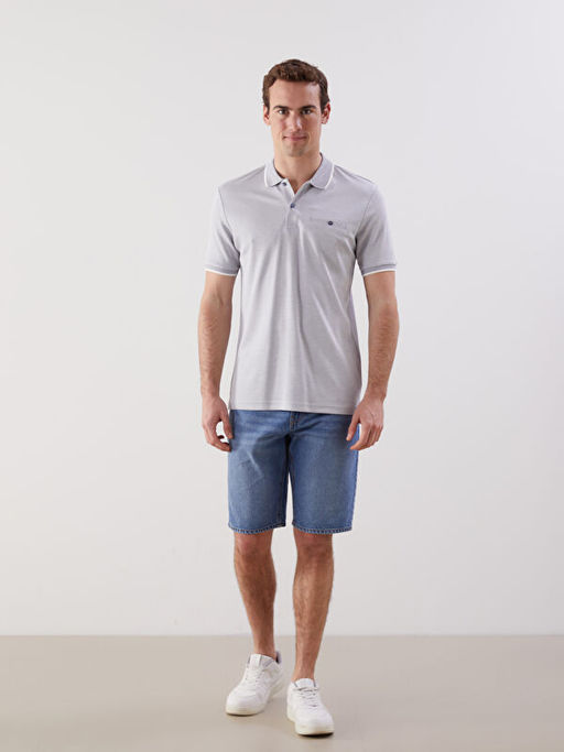 Polo Yaka Merserize G?r?n?ml? Erkek Ti??rt