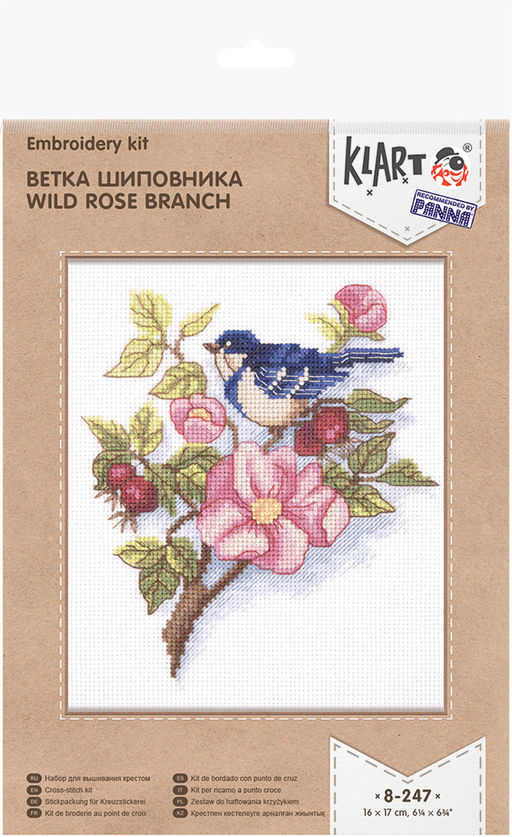 Klart набор для вышивания 8-247 Ветка шиповника 16 х 17 см