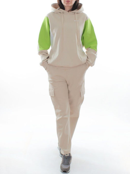 3156/3157 BEIGE/LT. GREEN Костюм спортивный женский (95% хлопок, 5% эластан)