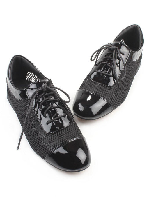 03-H17C-30AG BLACK Полуботинки женские (натуральная кожа)