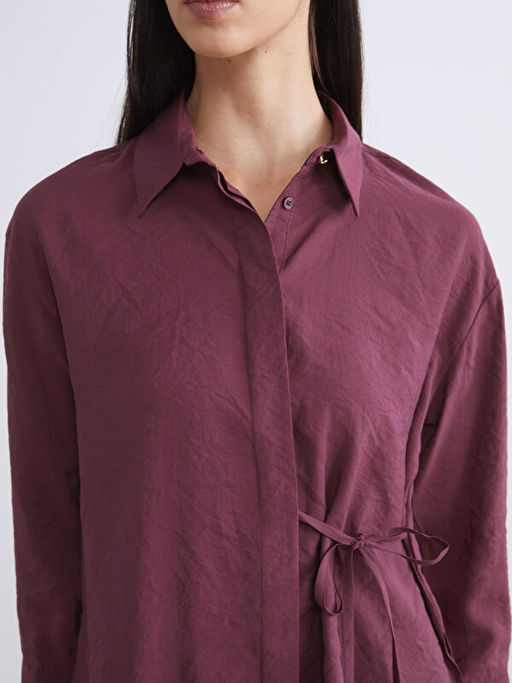 Oversize Modal Kar???ml? Kad?n G?mlek Tunik