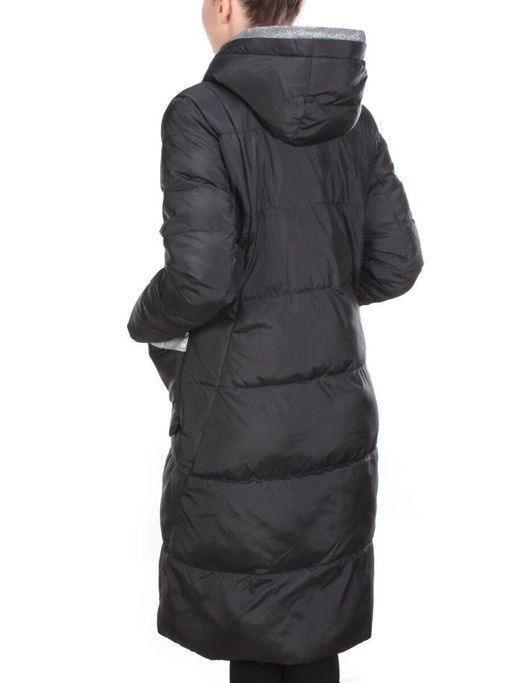 2115 BLACK Пальто зимнее женское MELISACITI (200 гр. холлофайбера) - Fashion фото 4