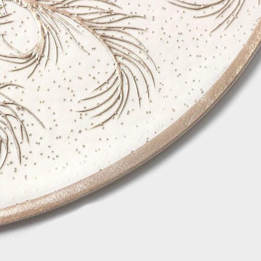 Набор салфеток сервировочных Доляна Павлин, 2 шт, d=38 см, цвет бежевый  фото 12