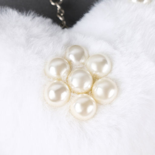 Мягкая игрушка Сердечко с бусинами, на брелоке, 10 см, цвет белый - Simaland фото 2