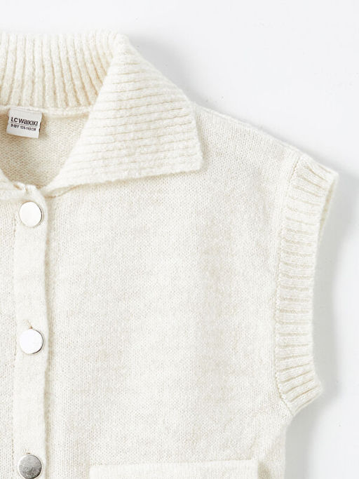 G?mlek Yaka K?z ?ocuk Triko Yelek - Waikiki фото 2