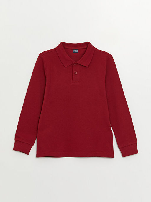 Polo Yaka Basic Uzun Kollu Erkek ?ocuk Ti??rt