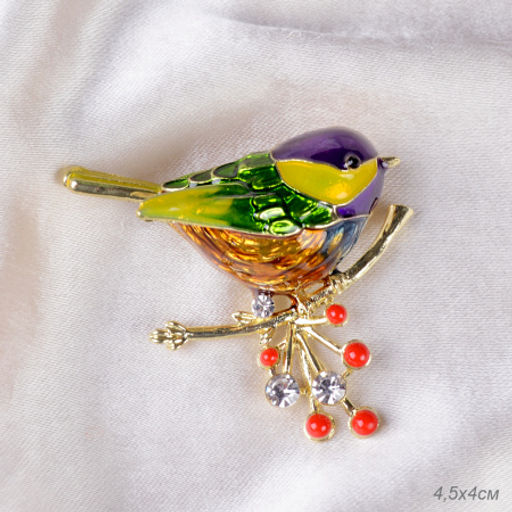 Брошь Птички 4,5 см / GM294 /уп 36/ - Галеонтрейд фото 2
