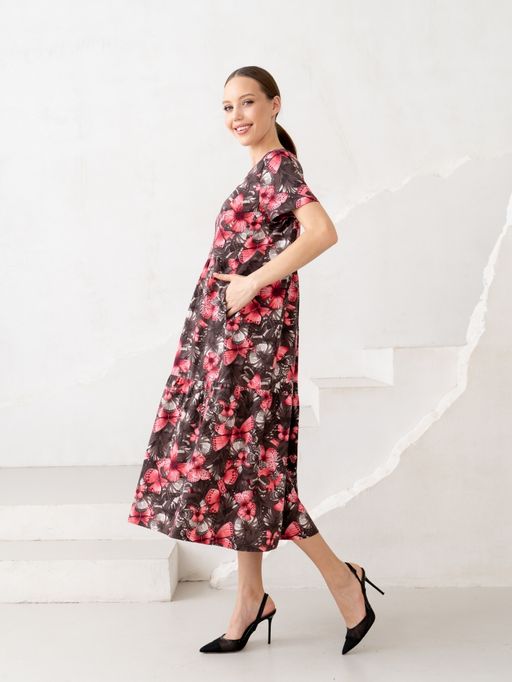 Платье жен.арт.416/1-2,коричнево-розовое - Binita фото 5