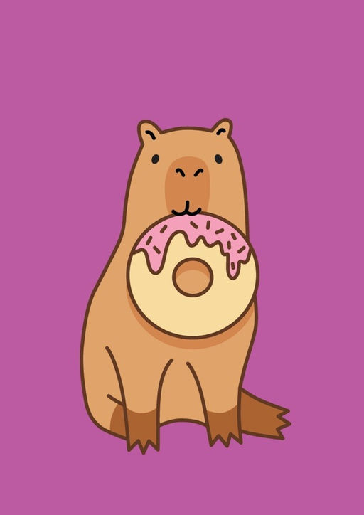 Держатель для карт Capybara donut (6,5 х 10,4 см)