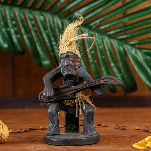 Сувенир «Абориген-гитарист», 15 см, дерево