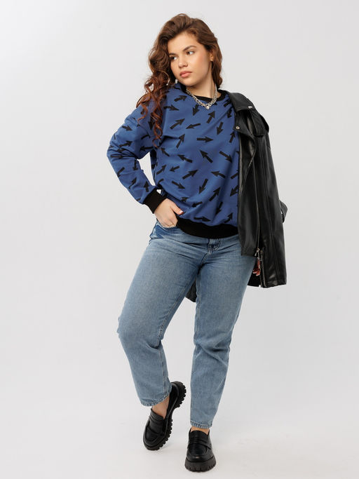 Толстовка женская ТЖ-36 (футер с лайкрой) Зелёные крестики