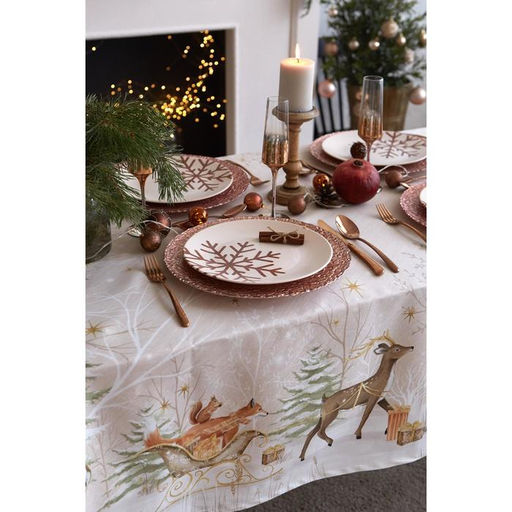 Скатерть новогодняя Этель Christmas forest, 150?220 3 см с ГМВО, 100% хлопок, 190 г/м?