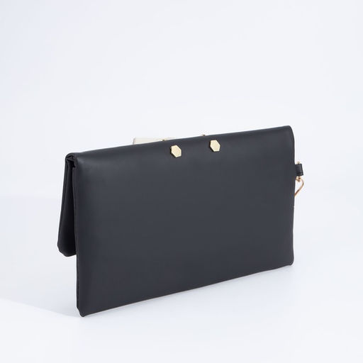 Сумка-клатч на магнитах, ремешок на запястье, цвет чёрный - Simaland фото 2