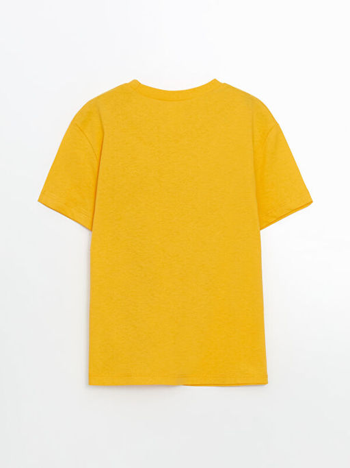 Bisiklet Yaka Bask?l? Erkek ?ocuk Ti??rt