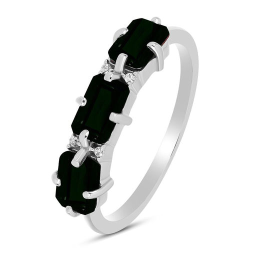 Кольцо, сапфир корунд, Ниагара