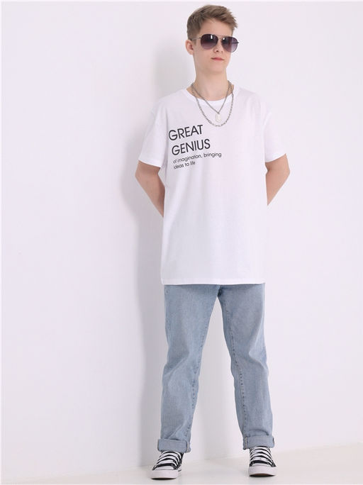 Футболка Апрель хлопок белый  фото 3