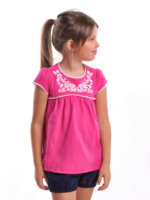 Футболка для девочки	 UD 1683 т.синий - Mini maxi фото 8