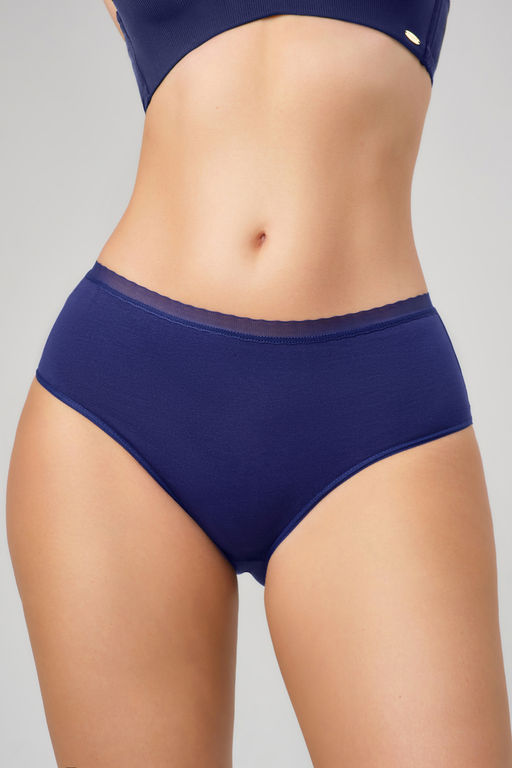 Набор трусов OIRO 0117 женские хлопковые изумруд/синий/бордовый 3 шт