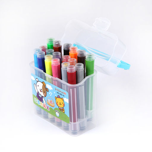 Фломастеры, 18 цветов, толстые, с печатью, вентилируемый колпачок, МИКС - Simaland фото 3