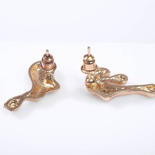 Серьги металл Таяние капли, цвет золото - Queen fair фото 2