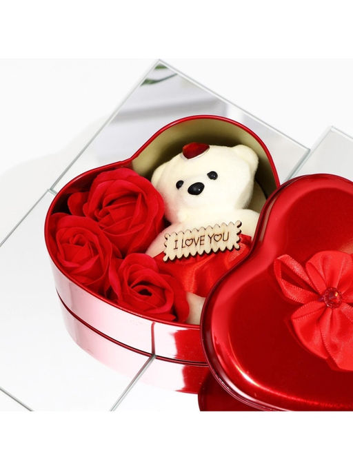 Мыльные розочки и медвежонок, набор