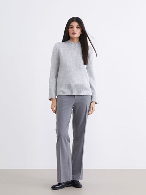 Bisiklet Yaka Kad?n Triko Kazak