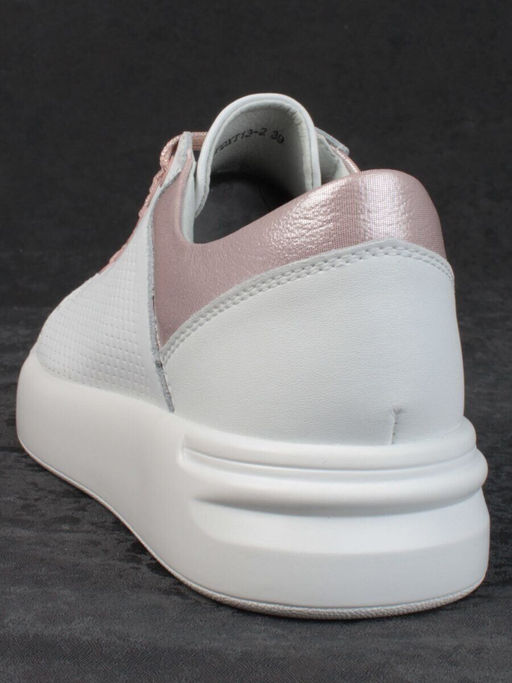 05-PDXT13-2 WHITE/PINK Кроссовки женские (натуральная кожа)