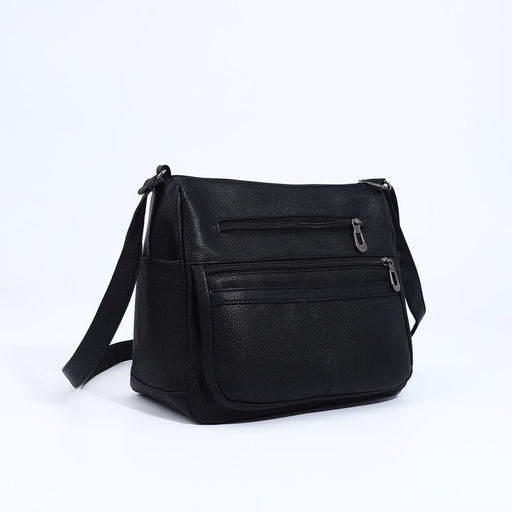 Сумка-мешок на молнии, цвет чёрный - Simaland фото 3