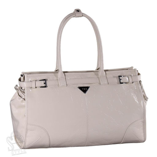 Сумка женская кожаная 1165TH apricot white Polina&Eiterou   в Новосибирске